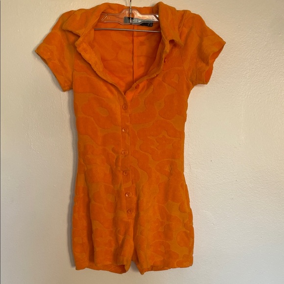 Jaded London Bright Orange Romper - Picture 2 of 5